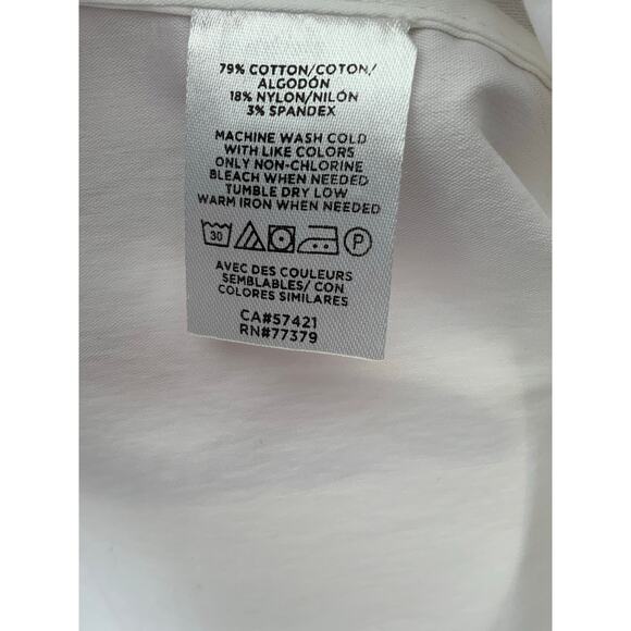 Ann Taylor Petite White Button down NWT 10P - Picture 7 of 7